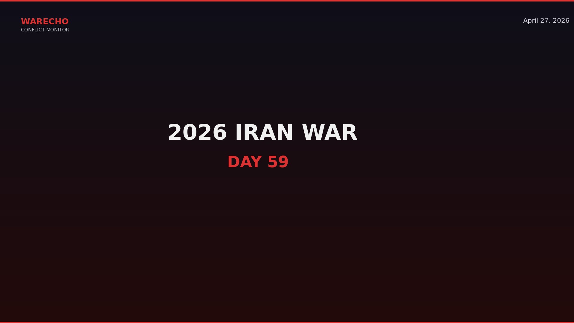 2026 Iran War: Day 59 - Cross-Border Hostilities Escalate as Diplomacy Falters